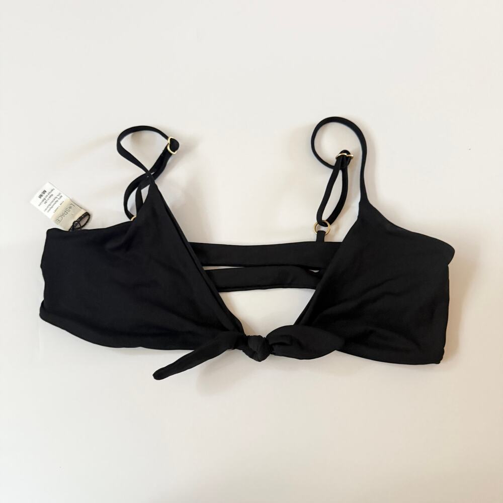 LSPACE Flashback Bikini Tie Front Top Sz Medium C015 - Picture 4 of 6